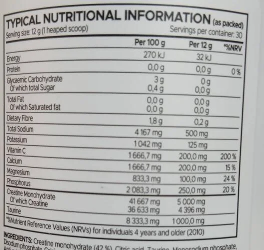 کراتین هیدراتور یو اس ان (USN Zero Sugar Creatine Hydrator)